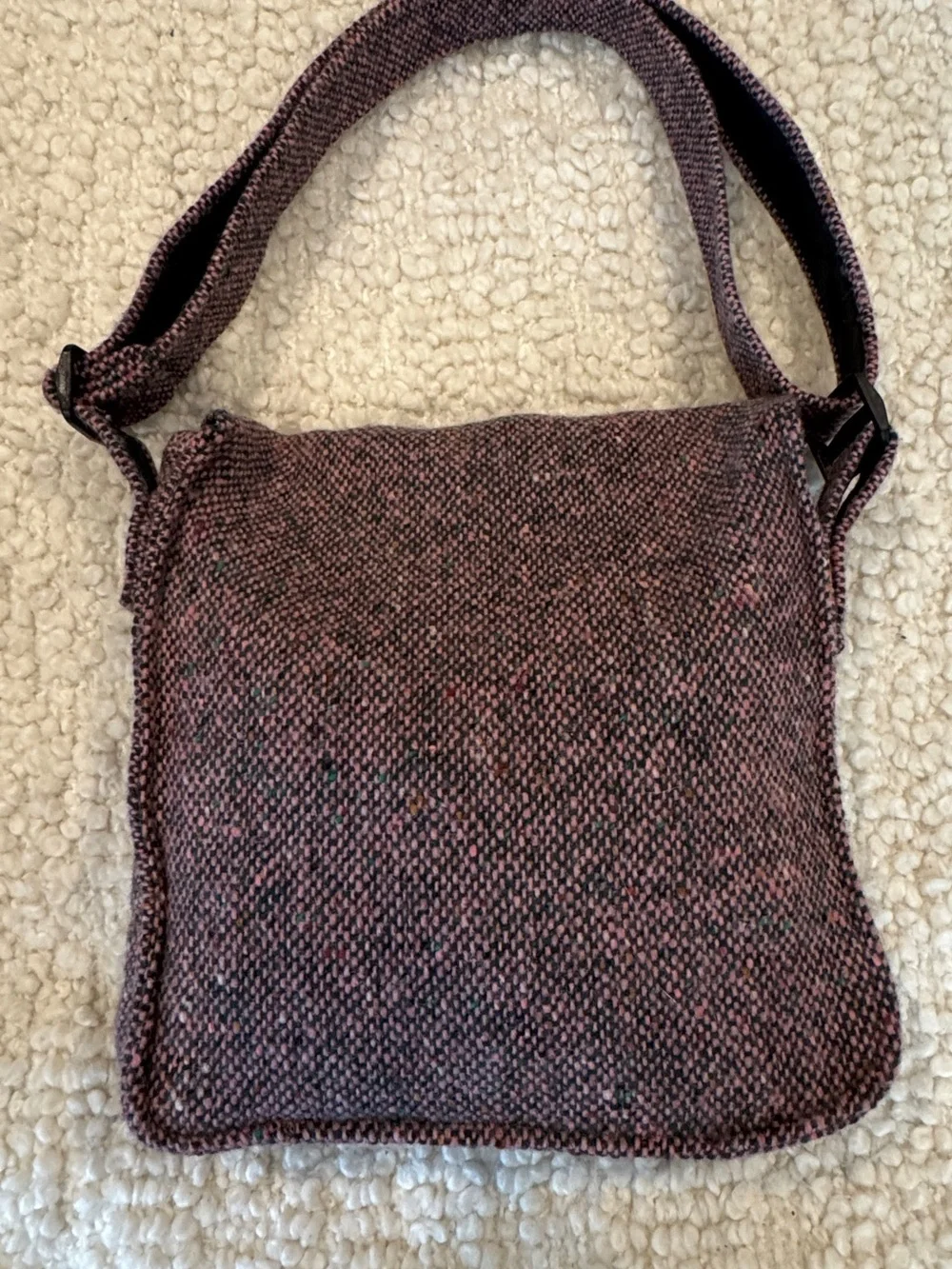 Jonathan Richard Ireland 100% Wool Tweed Messenger Crossbody Bag - Picture 8 of 8